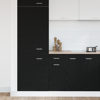 Sort Eg Skuffe Bundskab - 30X46X81.5 Cm