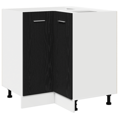 Sort Eg Hjørnebundskab - 75.5X75.5X81.5 Cm