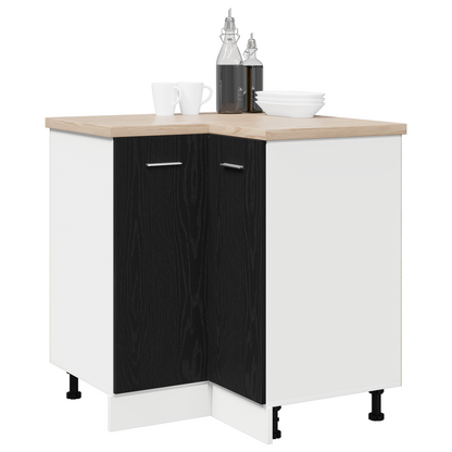 Sort Eg Hjørnebundskab - 75.5X75.5X81.5 Cm