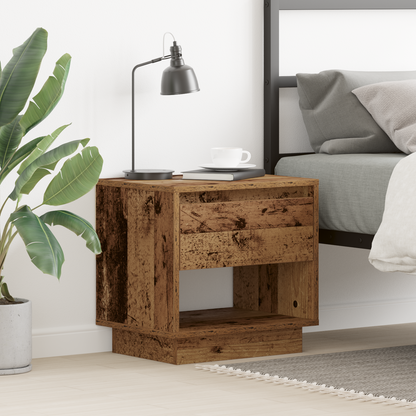 Sengebord Gammelt Træ 45X34X44 Cm Engineered Wood