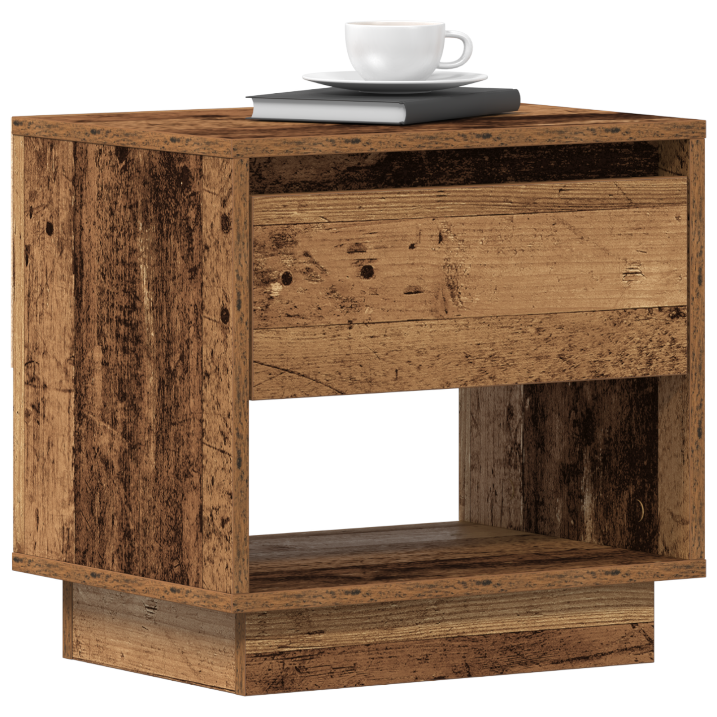 Sengebord Gammelt Træ 45X34X44 Cm Engineered Wood