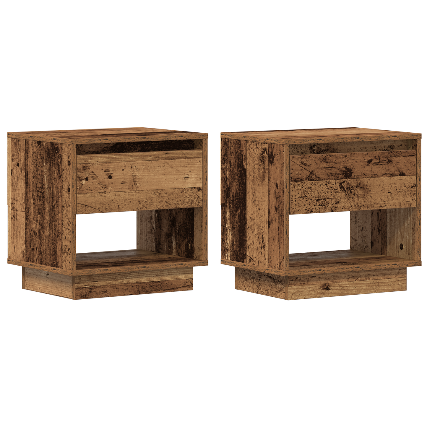 Sengebord 2 Stk Gammelt Træ 45X34X45 Cm Ingeniørtræ
