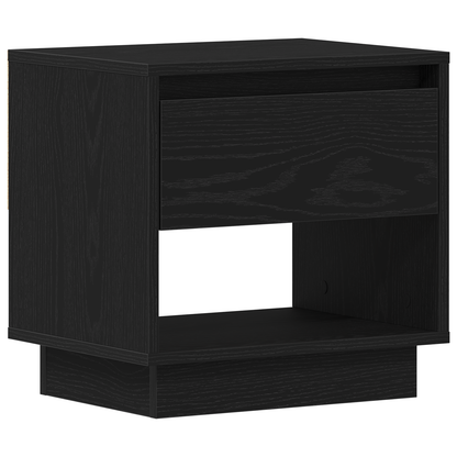 Sengebord Sort Eg 45X34X48 Cm Konstrueret Træ
