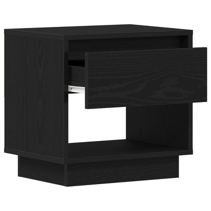 Sengebord Sort Eg 45X34X48 Cm Konstrueret Træ