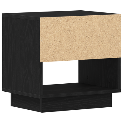 Sengebord Sort Eg 45X34X48 Cm Konstrueret Træ