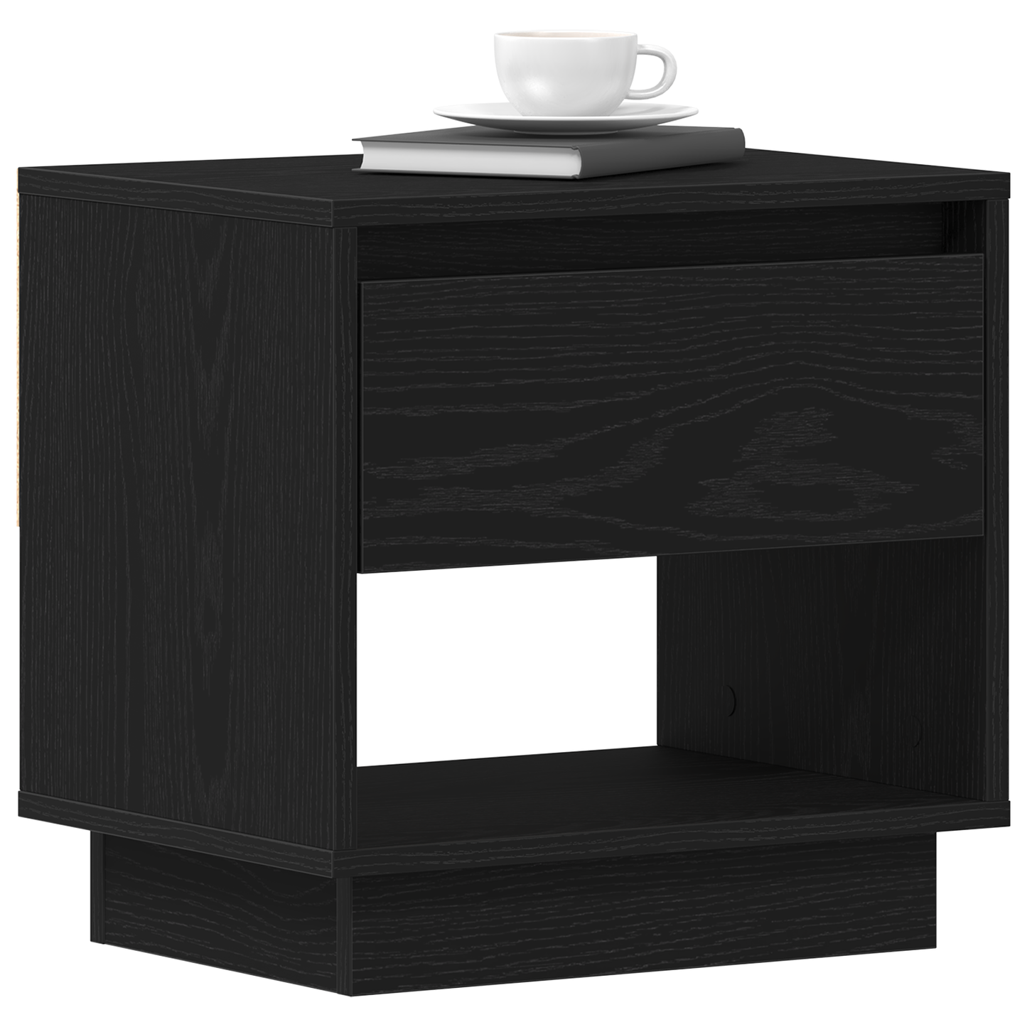 Sengebord Sort Eg 45X34X48 Cm Konstrueret Træ