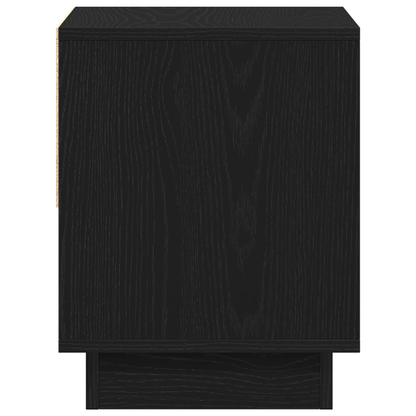 Sengebord 2 Stk Sort Eg 45X34X49 Cm Konstrueret Træ