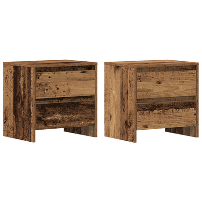 Sengebord 2 Stk Gammelt Træ 45X34X44,5 Cm Konstrueret Træ