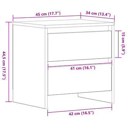 Sengebord Artisan Eg 45X34X44,5 Cm Konstrueret Træ