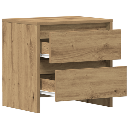 Sengebord 2 Stk Artisan Eg 45X34X44,5 Cm Konstrueret Træ