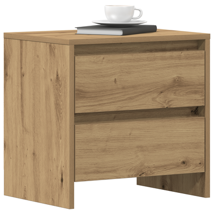Sengebord 2 Stk Artisan Eg 45X34X44,5 Cm Konstrueret Træ