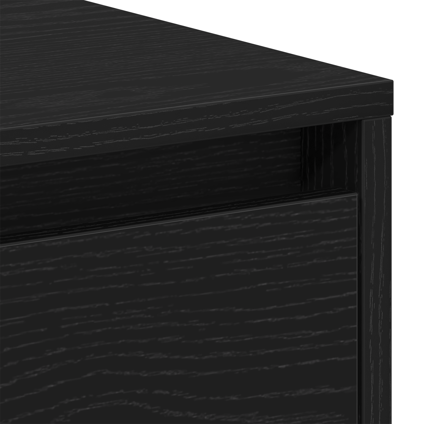 Natbord Sort Eg 45X34X44,5 Cm Konstrueret Træ