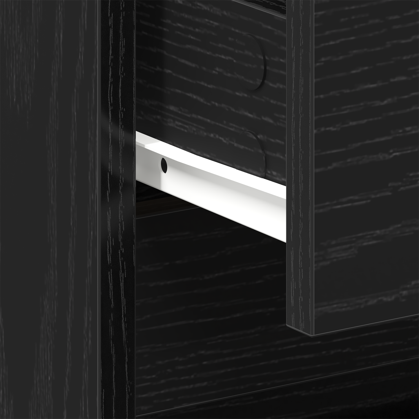 Natbord Sort Eg 45X34X44,5 Cm Konstrueret Træ