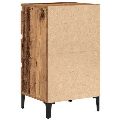 Sengebord Gammelt Træ 40X35X70 Cm Ingeniørtræ