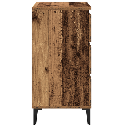 Sengebord Gammelt Træ 40X35X70 Cm Ingeniørtræ