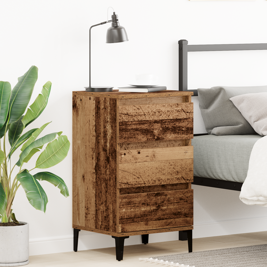 Sengebord Gammelt Træ 40X35X70 Cm Ingeniørtræ
