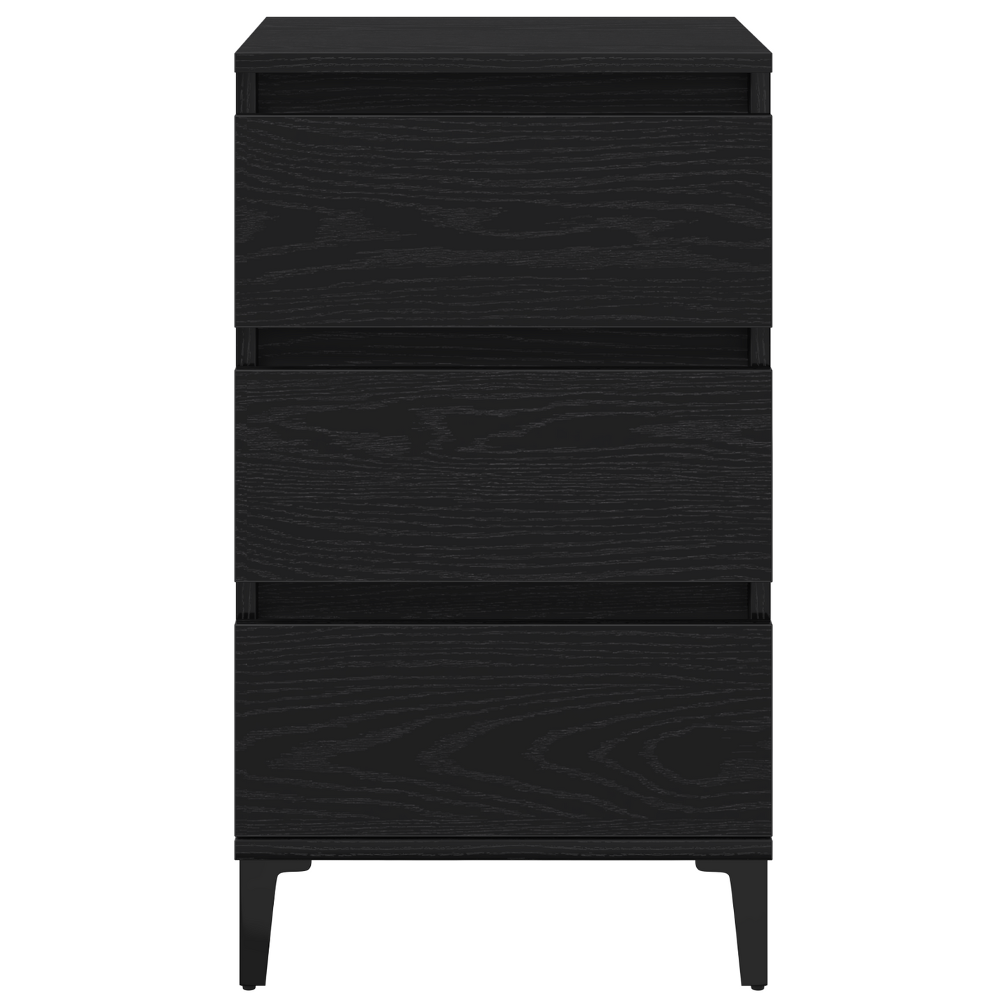 Sengebord Sort Eg 40X35X70 Cm Konstrueret Træ