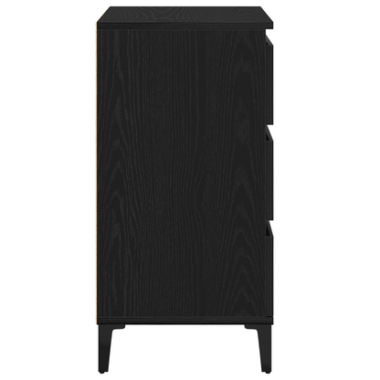 Sengebord Sort Eg 40X35X70 Cm Konstrueret Træ