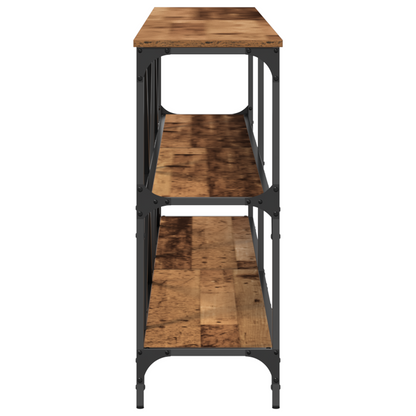 Konsolbord Gammelt Træ 200X30X75 Cm Ingeniørtræ Og Stål