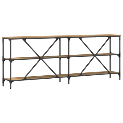 Konsolbord Artisan Eg 200X30X75 Cm Presset Træ & Stål