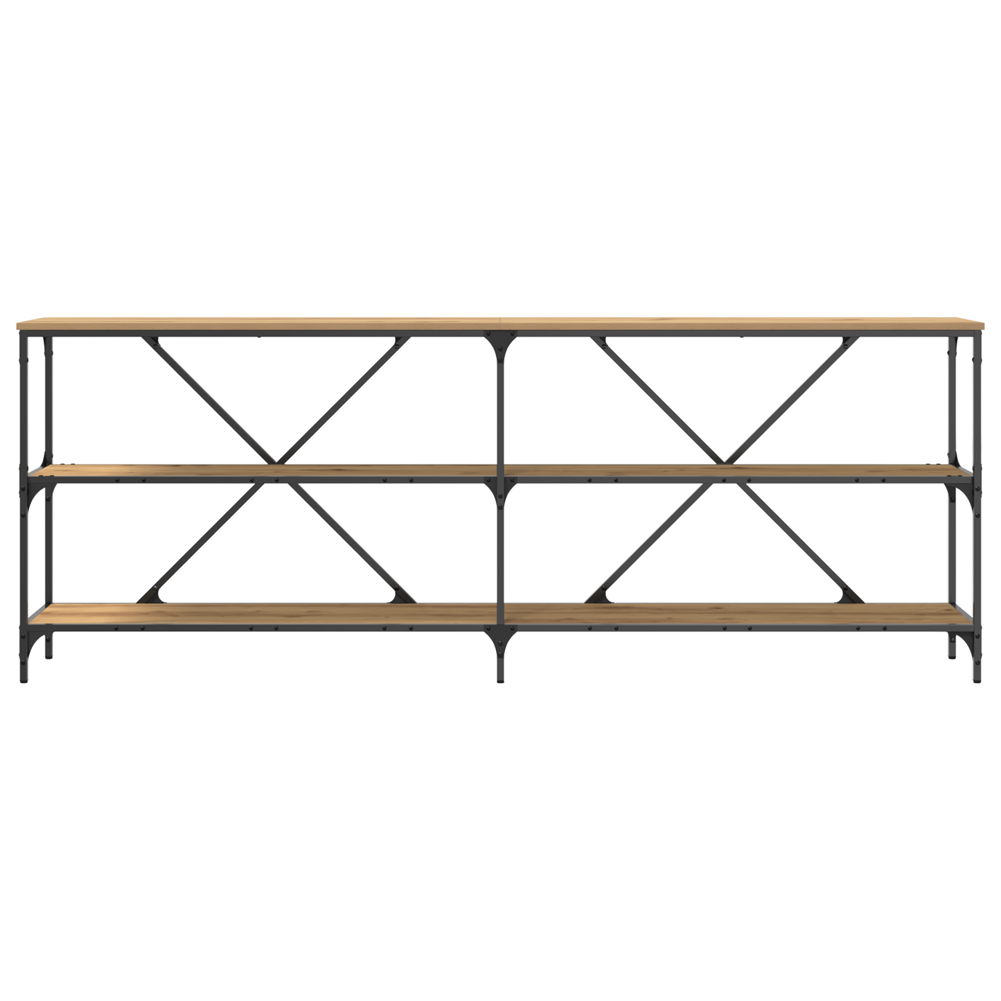 Konsolbord Artisan Eg 200X30X75 Cm Presset Træ & Stål