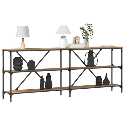 Konsolbord Artisan Eg 200X30X75 Cm Presset Træ & Stål