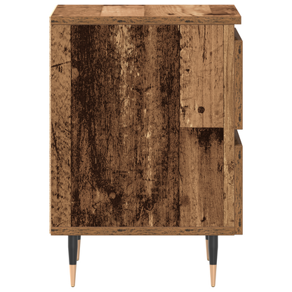 Sengeborde 2 Stk. Gammelt Træ 40X35X50 Cm Ingeniørtræ