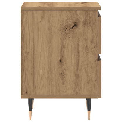 Sengeborde 2 Stk Artisan Eg 40X35X50 Cm Konstrueret Træ