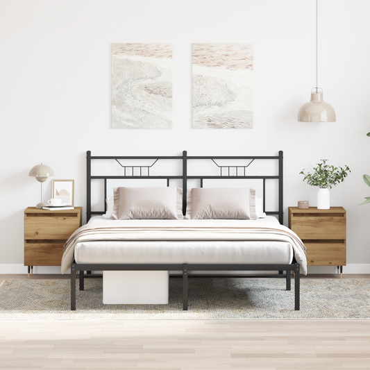 Sengeborde 2 Stk Artisan Eg 40X35X50 Cm Konstrueret Træ