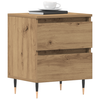 Sengeborde 2 Stk Artisan Eg 40X35X50 Cm Konstrueret Træ