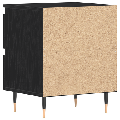 Natskabe 2 Stk Sort Eg 40X35X50 Cm Ingeniørtræ