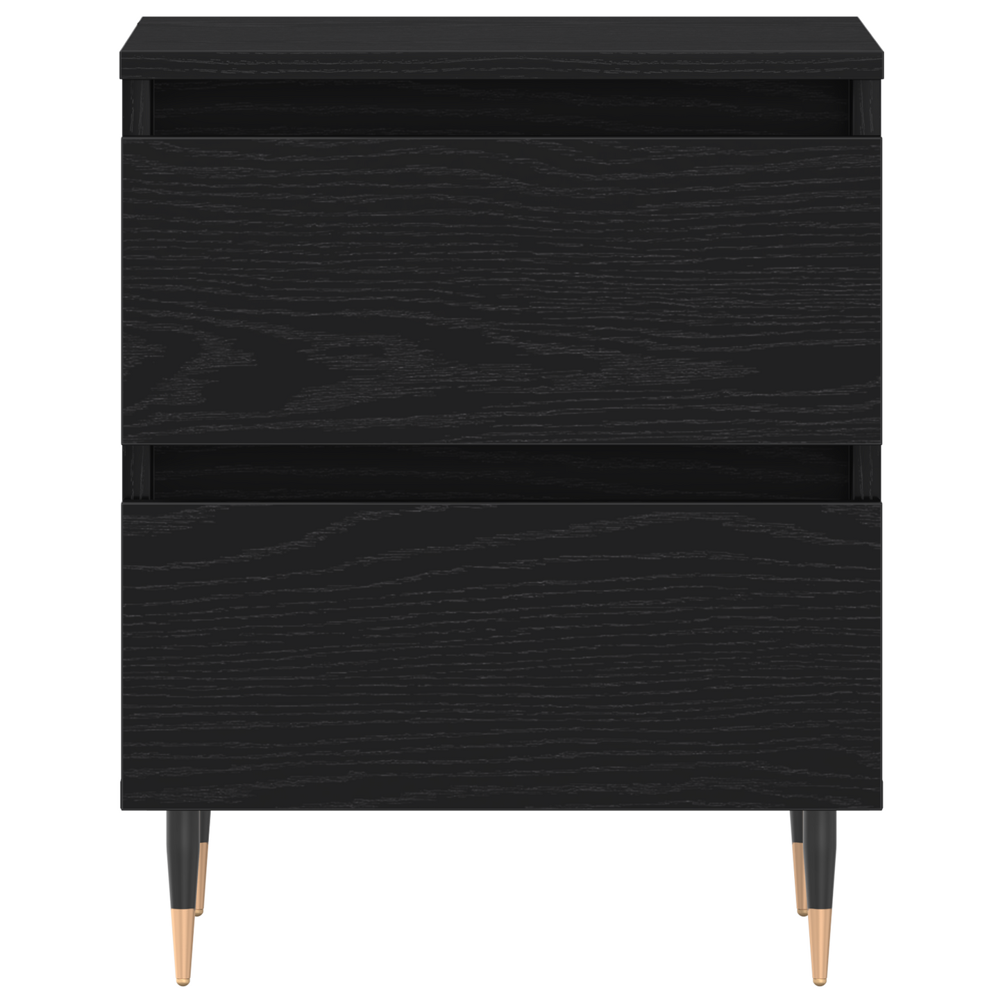 Natskabe 2 Stk Sort Eg 40X35X50 Cm Ingeniørtræ