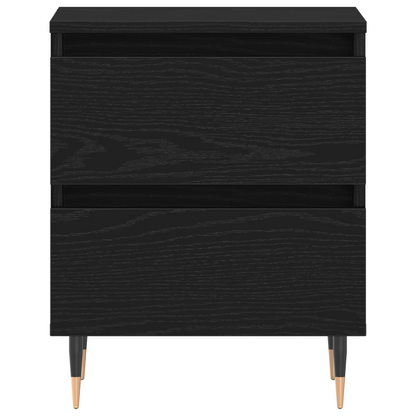 Natskabe 2 Stk Sort Eg 40X35X50 Cm Ingeniørtræ