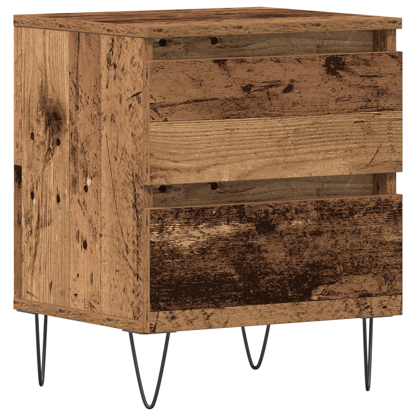 Sengebord Gammel Træ 40X35X50 Cm Ingeniørtræ
