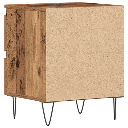 Sengebord Gammel Træ 40X35X50 Cm Ingeniørtræ
