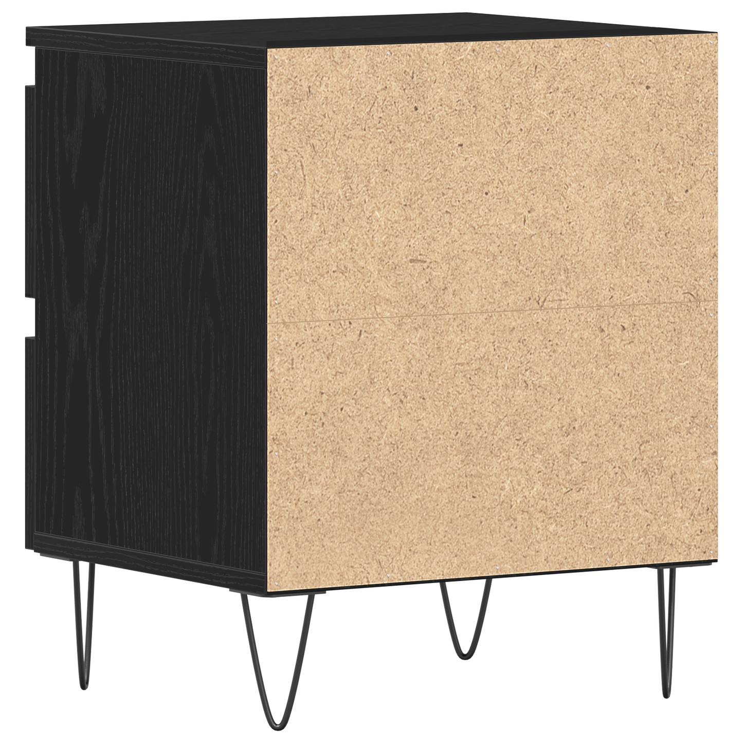 Sengebord Sort Eg 40X35X50 Cm Danneret Træ