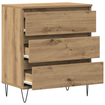 Sideboard Med Skuffe Artisan Eg 60 X 35 X 70 Cm Konstrueret Træ