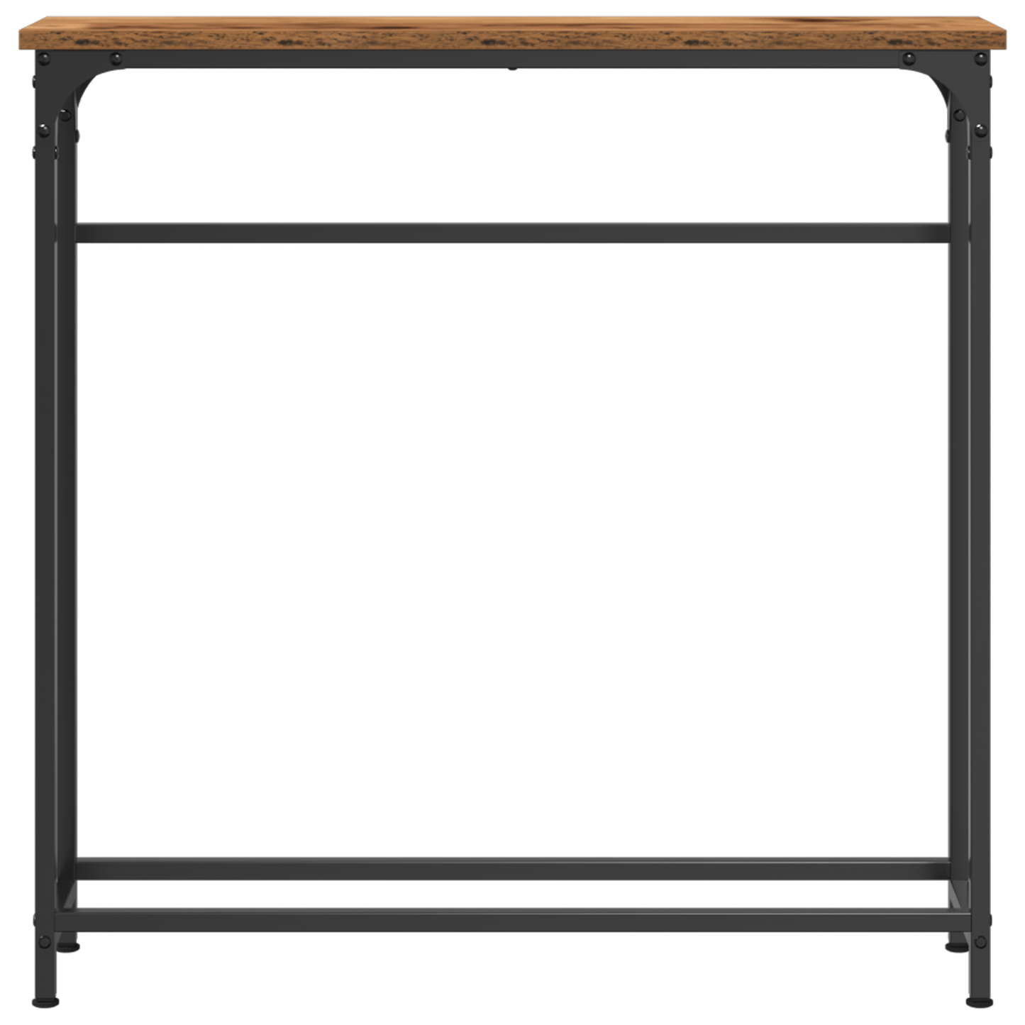 Konsolbord Gamle Træ 75X19,5X75 Cm Ingeniørtræ Og Stål
