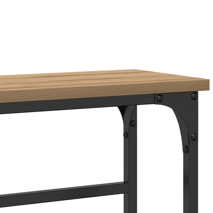 Konsolbord Artisan Eg 75X19,5X75 Cm Konstrueret Træ & Stål