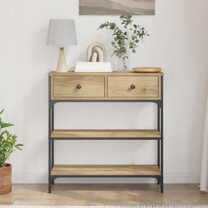 Console Table Artisan Egetræ 72,5X25X75 Cm Ingeniørtræ & Stål