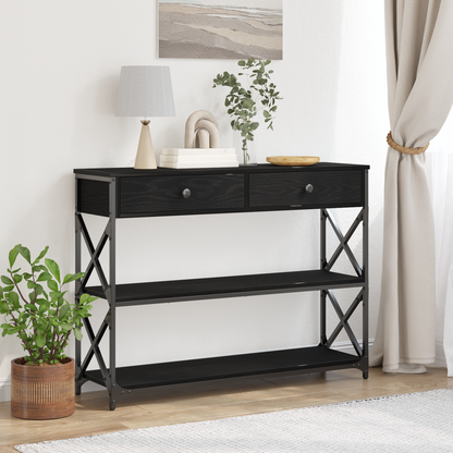 Konsol Bord Laminat Træ Og Metal - Variant 863529