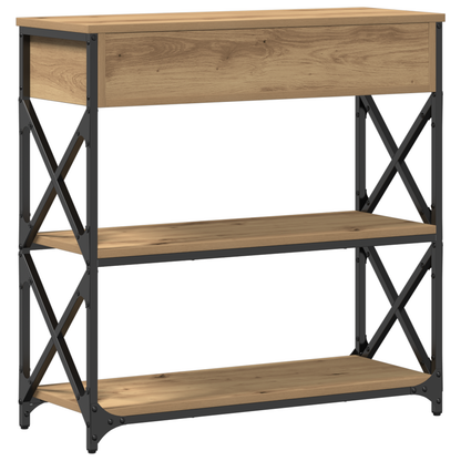 Konsolbord Artisan Eg 75X28X75 Cm Ingeniørtræ Og Stål