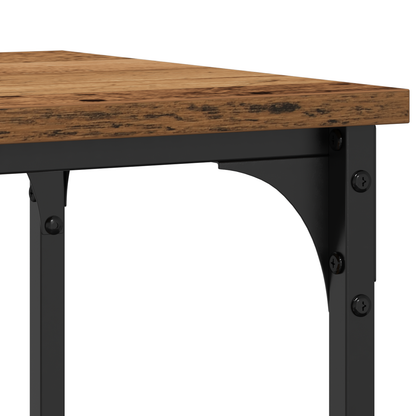 Konsolbord Gammelt Træ 100X35X75 Cm Ingeniørtræ Og Stål