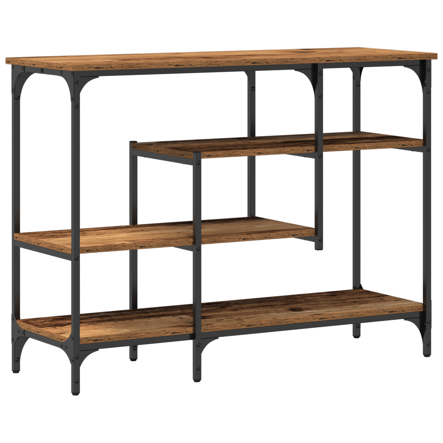 Konsolbord Gammelt Træ 100X35X75 Cm Ingeniørtræ Og Stål