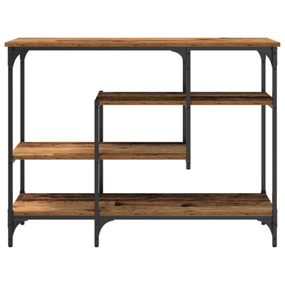Konsolbord Gammelt Træ 100X35X75 Cm Ingeniørtræ Og Stål