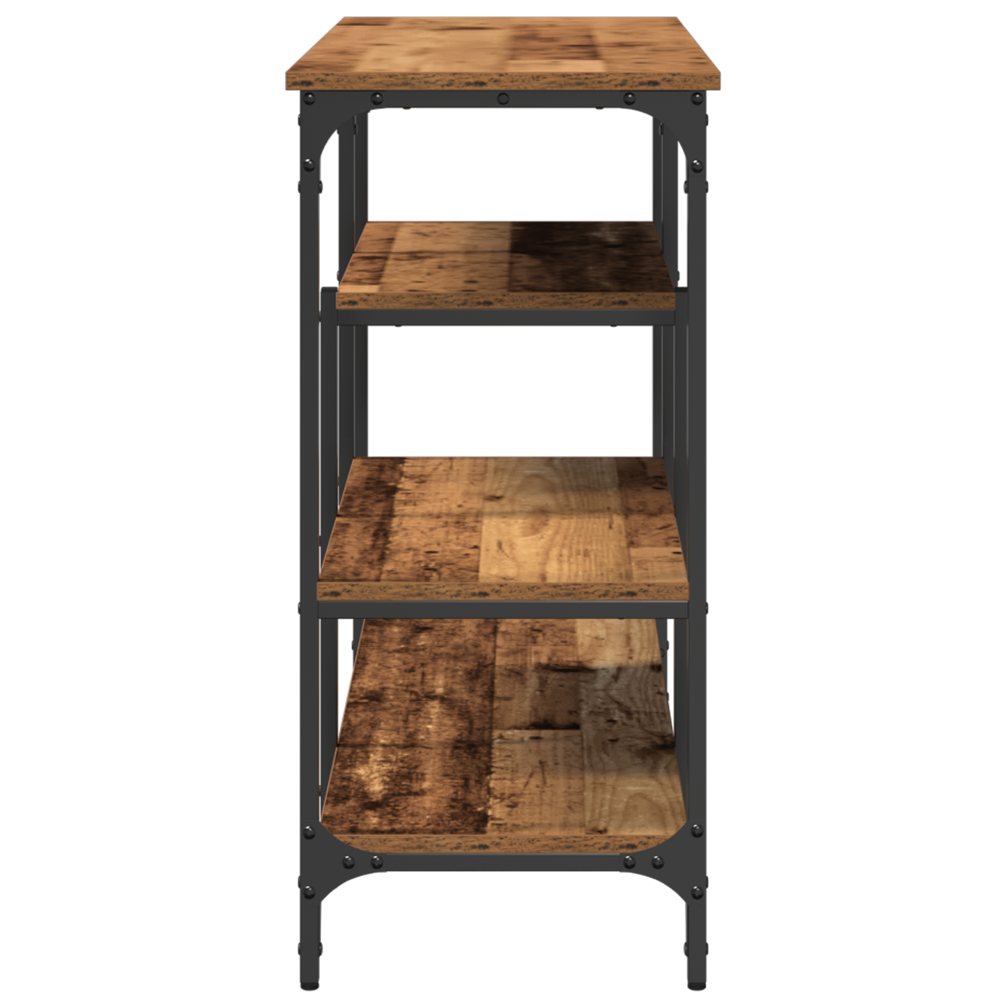 Konsolbord Gammelt Træ 100X35X75 Cm Ingeniørtræ Og Stål