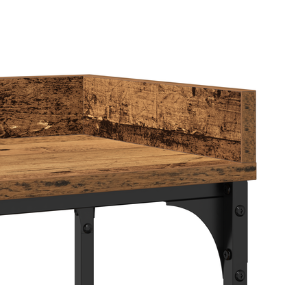 Konsolbord Gammelt Træ 100X30X80 Cm Ingeniørtræ Og Stål