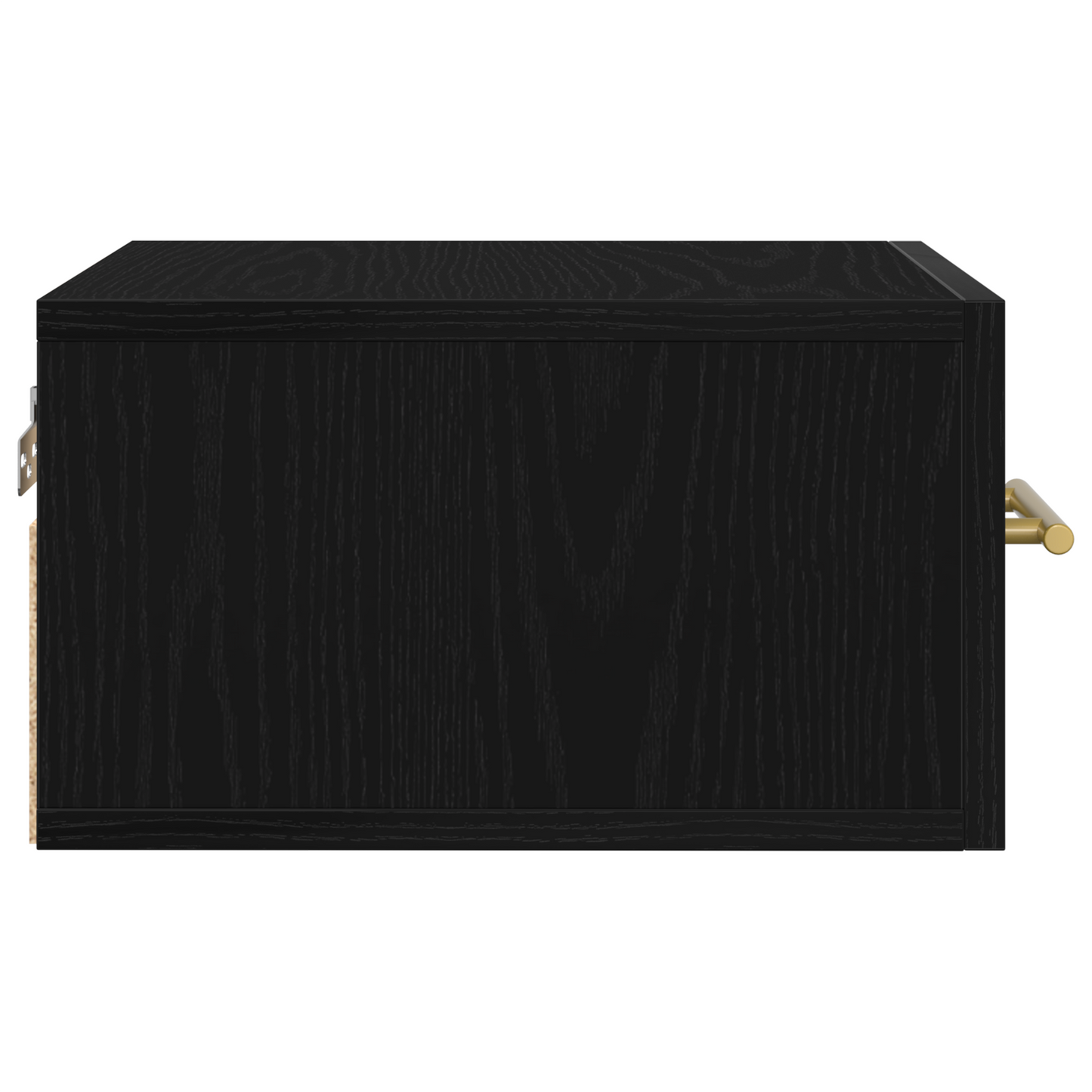 Sengbord Vægmonteret Sort Eg 35X35X20 Cm