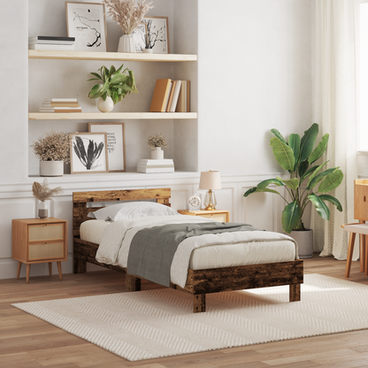 Sengestel Gammelt Træ 90 X 190 Cm Konstrueret Træ