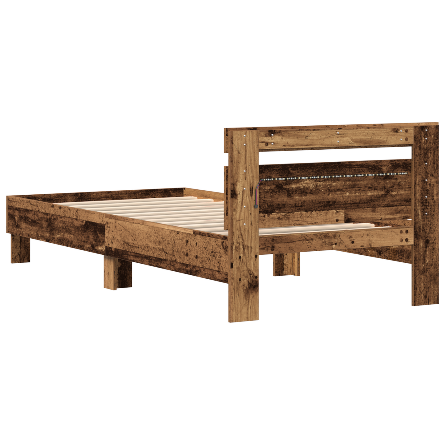 Sengestel Gammelt Træ 75 X 190 Cm Konstrueret Træ